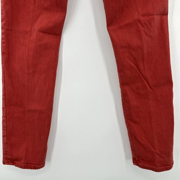 Adriano Goldschmied AG Red Orange The Stevie Slim Straight Ankle Sz‎ 28R - Picture 9 of 10
